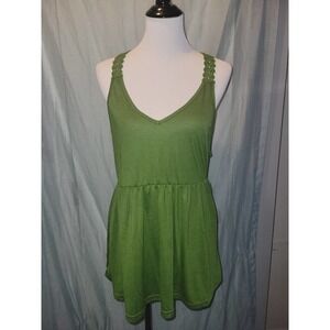 Green flowy Tank Top 1xl